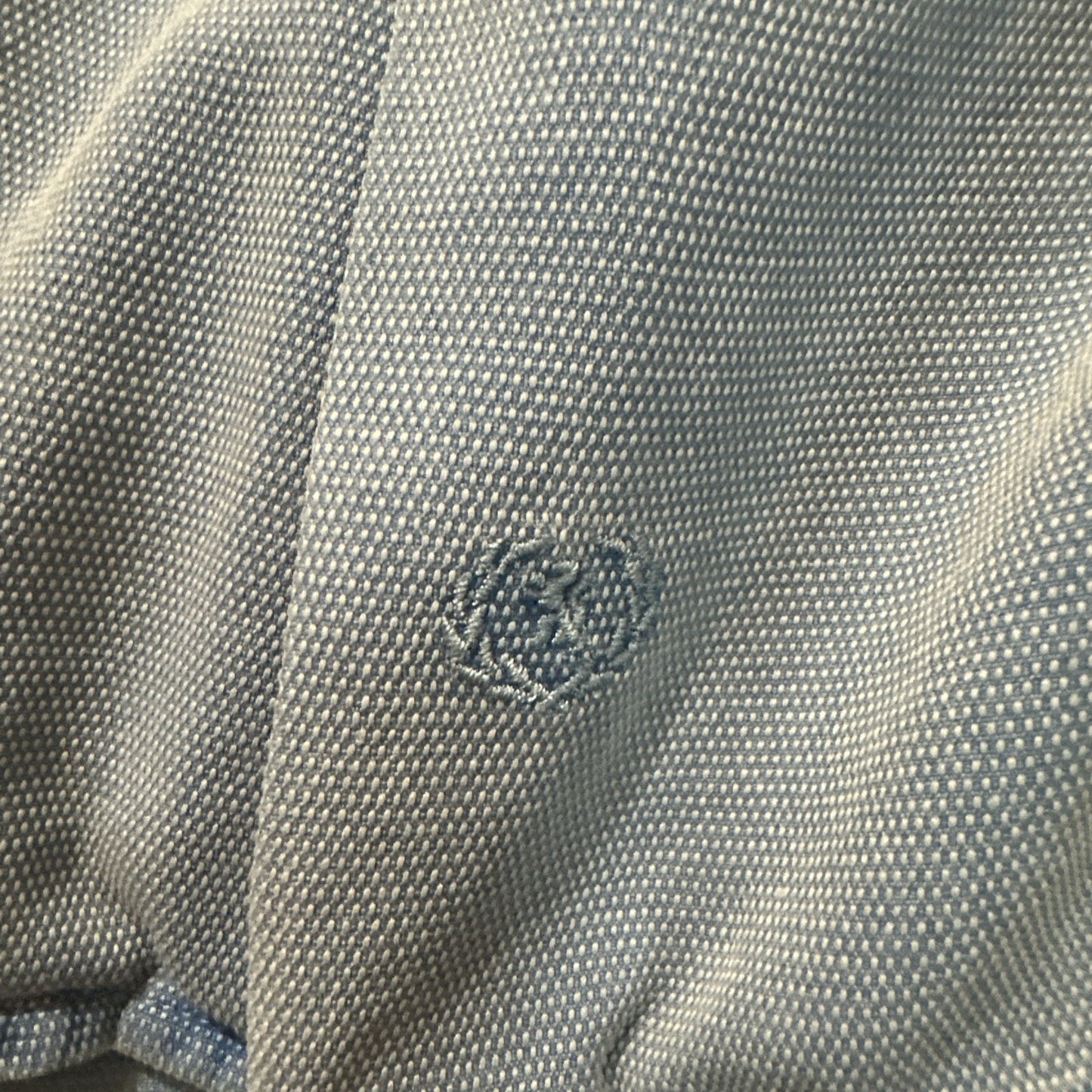 Bugatchi Silk&Cotton Button Down Casual Long Sleeve Shirt Blue XL 26" PTP 1A04