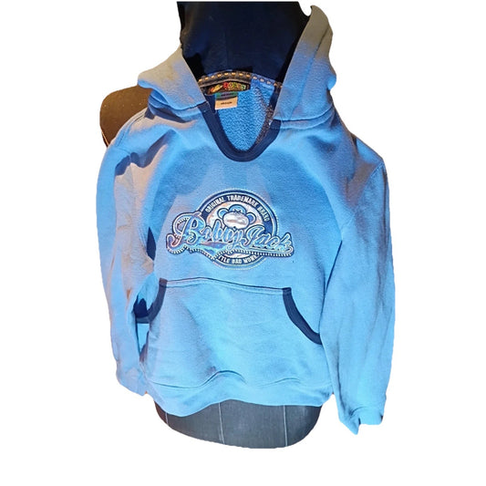 Youth Kids Y2K Original Bobby Jack Hooded Pullover Hoodie Jacket Blue Size M A5
