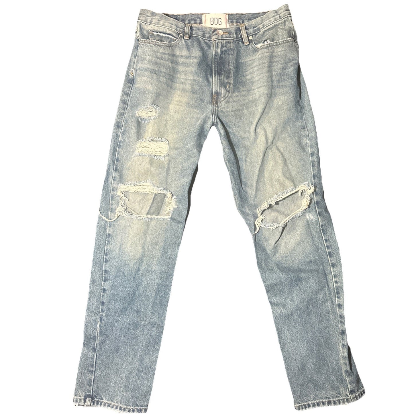 BDG Vintage Slim Fit Men’s Denim Blue Jeans 34/32 Mexico 100% Cotton Distress