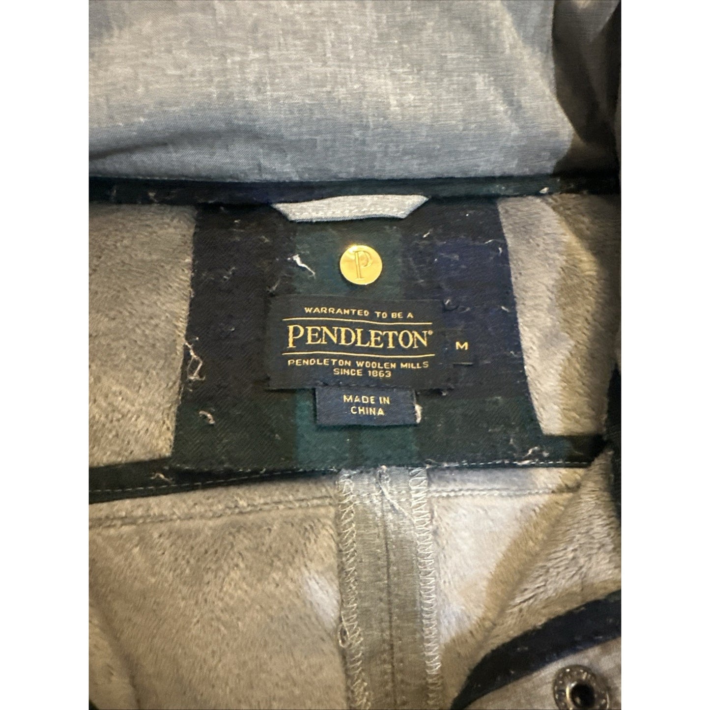 Pendleton Gray Outerwear Fleece-Lined Jacket Overcoat Women's Size M 1D17