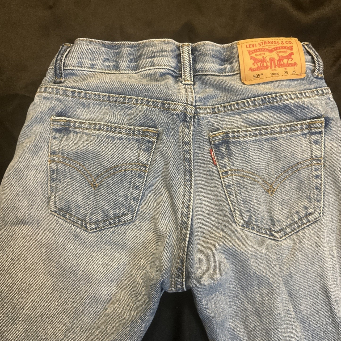 Levi's 505 Regular Fit Women's 25x25 Size 10 Light-wash Jeans 100% Cotton 1B30