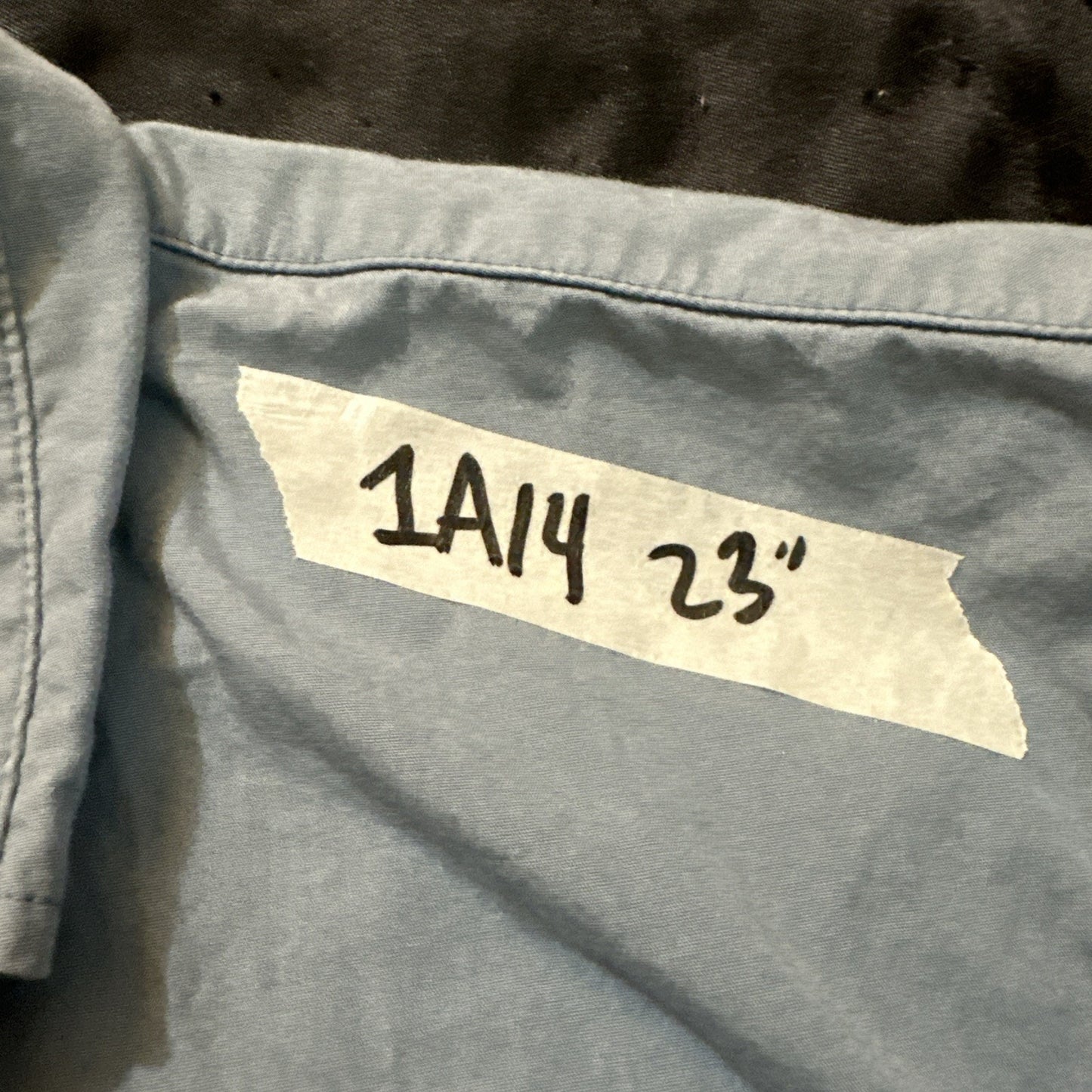 Eddie Bauer Casual Button Down Shirt Blue Cotton Mens Tall L Mesh Lining 1A14