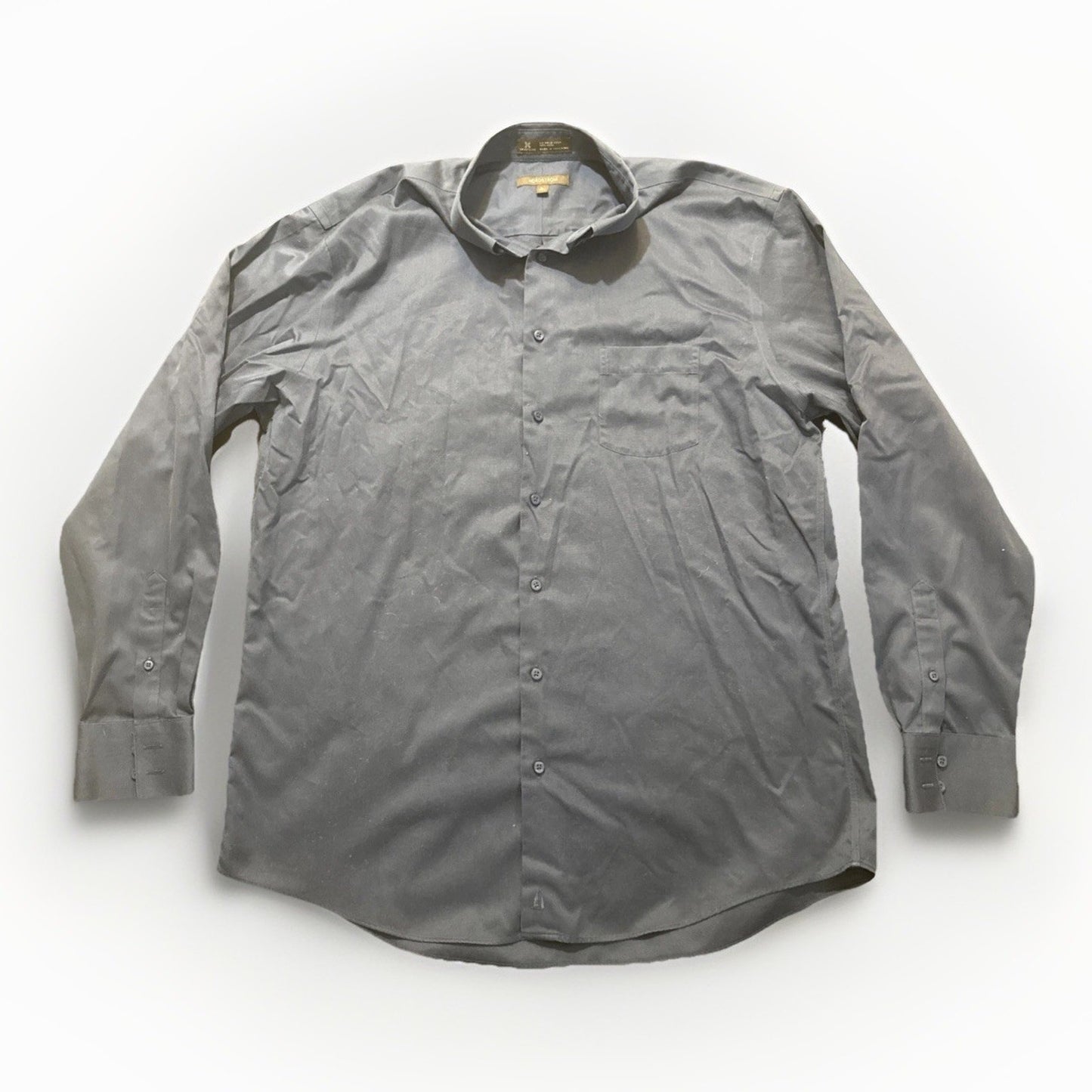 Nordstrom Smart Care Mens XL Tall Button Down Long Sleeve Dress Shirt Blue 1A18