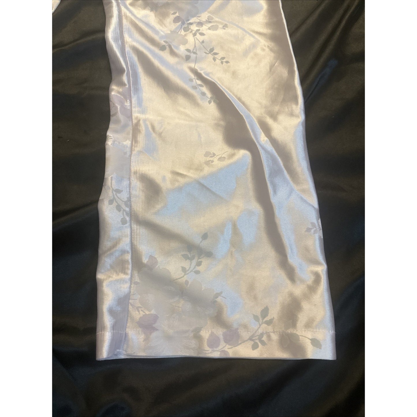 Vtg JCPenny Night Pants Women's Size 8-10 USA Made White Silky Nightwear 1C09