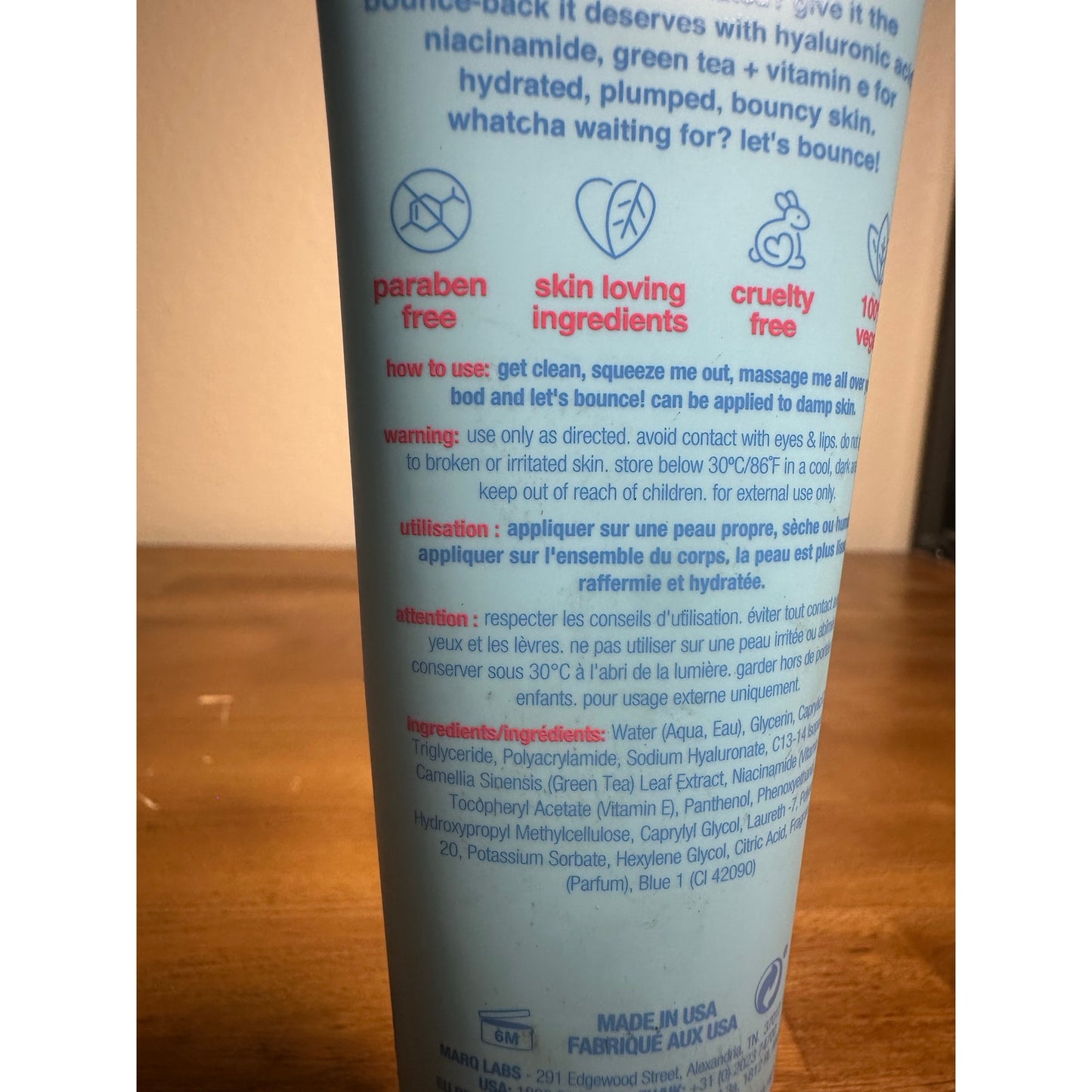 Let's Bounce b.fresh Firming Body Serum Sealed USA Made 100ml/3.38 fl oz | E7