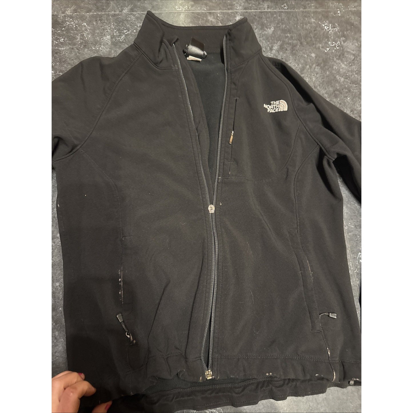 Women's The North Face Soft shell Jacket Size L Broken Zipper Wear C6