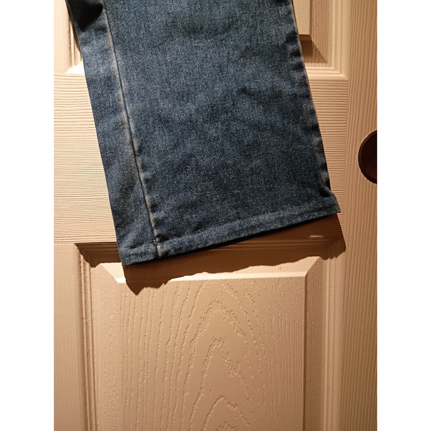 Zana Di Womens Flared Leg Dark Blue Denim Jeans Size 16 Y2K (Hemmed) C8