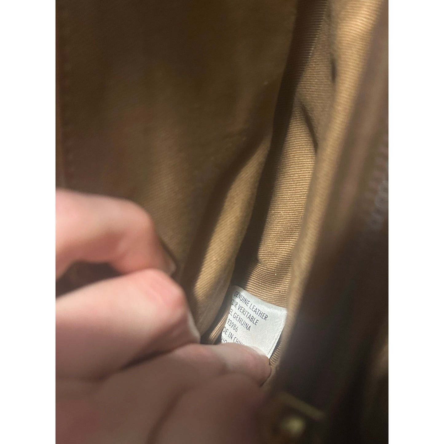 Y2K Casual Corner Genuine Leather Python Snake Print Purse Brown 5"x13" 2C16