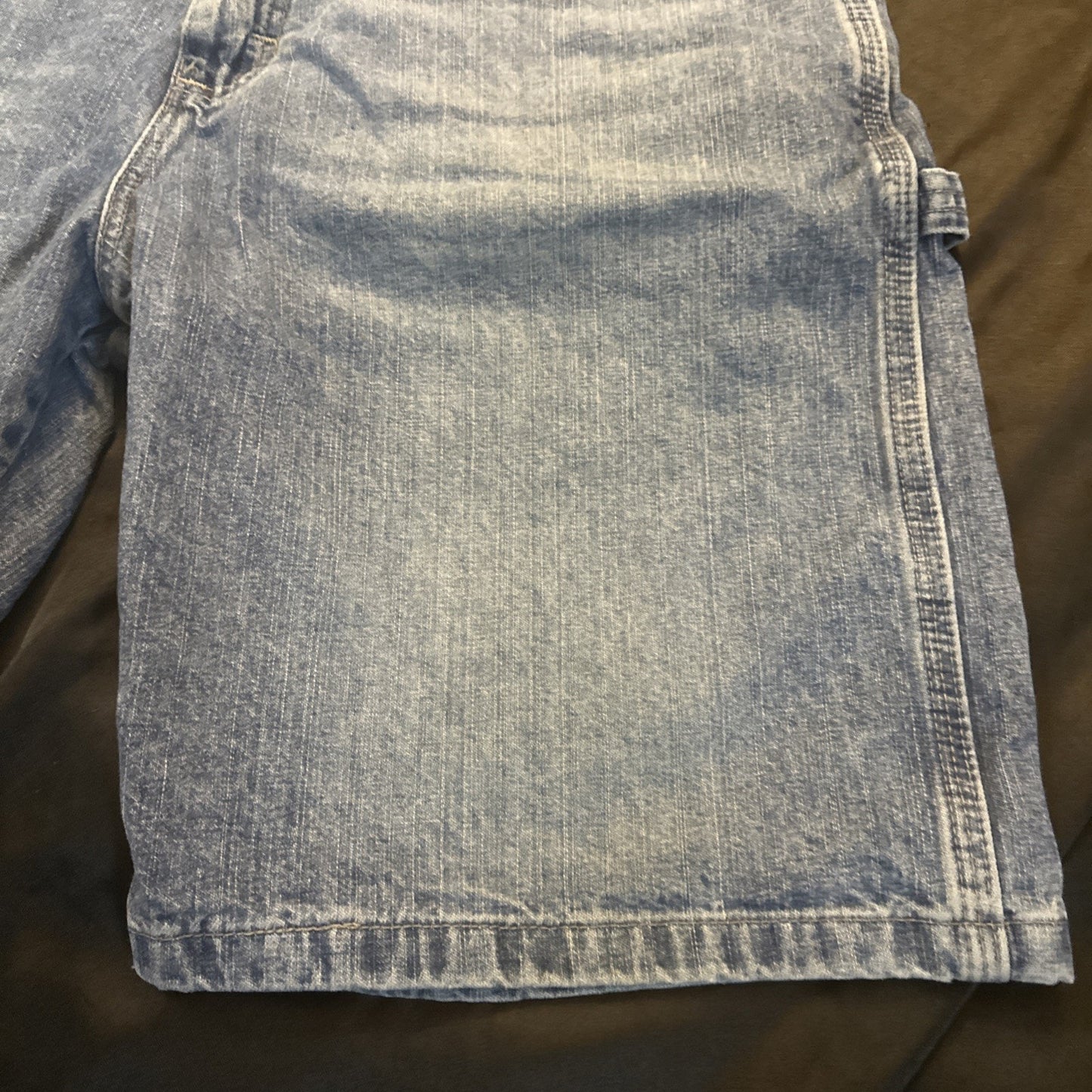 Wrangler Vtg Blue Lightwash Denim Shorts Mens 34 100% Cotton Carpenter Y2K 1B13
