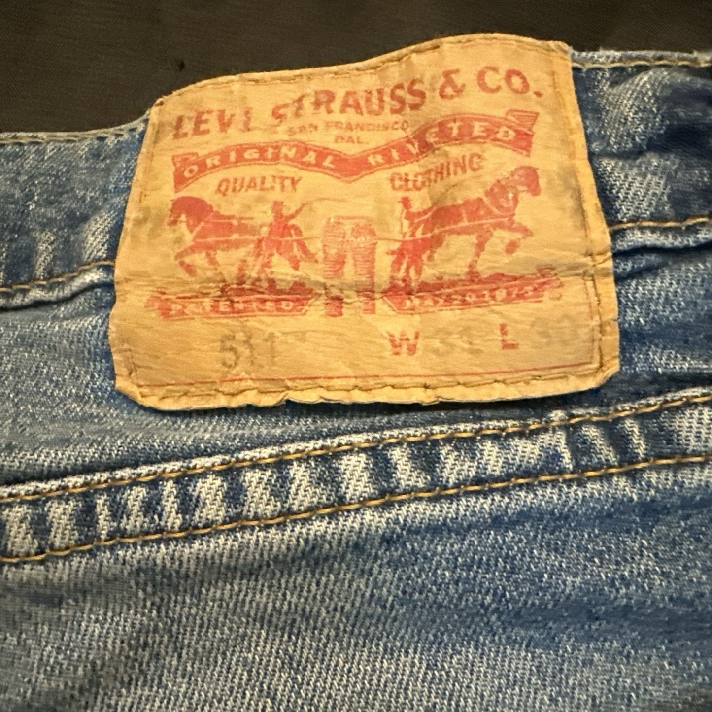 Levi's 511 Blue Denim Jeans Lightwash Mens 31x30 Egypt Straight Leg Slim 1B15