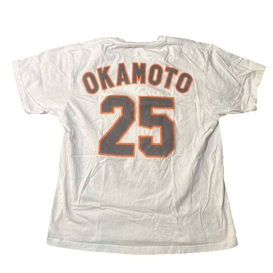 Giants White T Shirt Men’s Size L Okamoto 25 100% Cotton India