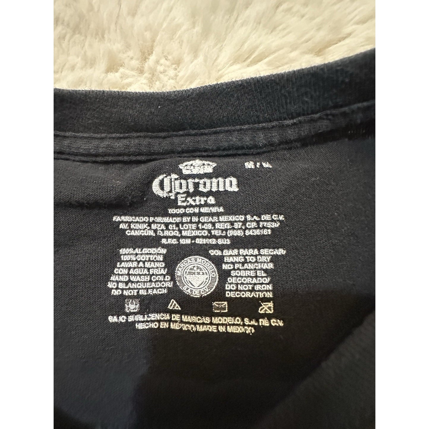 Corona Extra Shirt Black T Shirt Official Size M Men’s Beer Tee Short Sleeve M