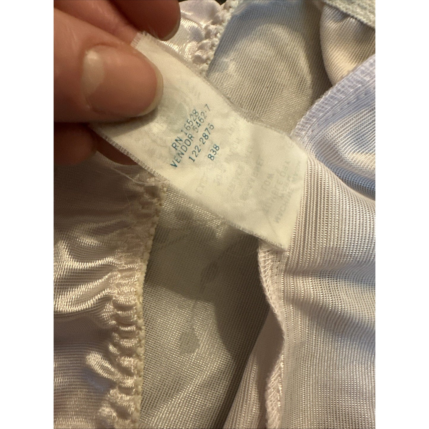 Vtg JCPenny Night Pants Women's Size 8-10 USA Made White Silky Nightwear 1C09