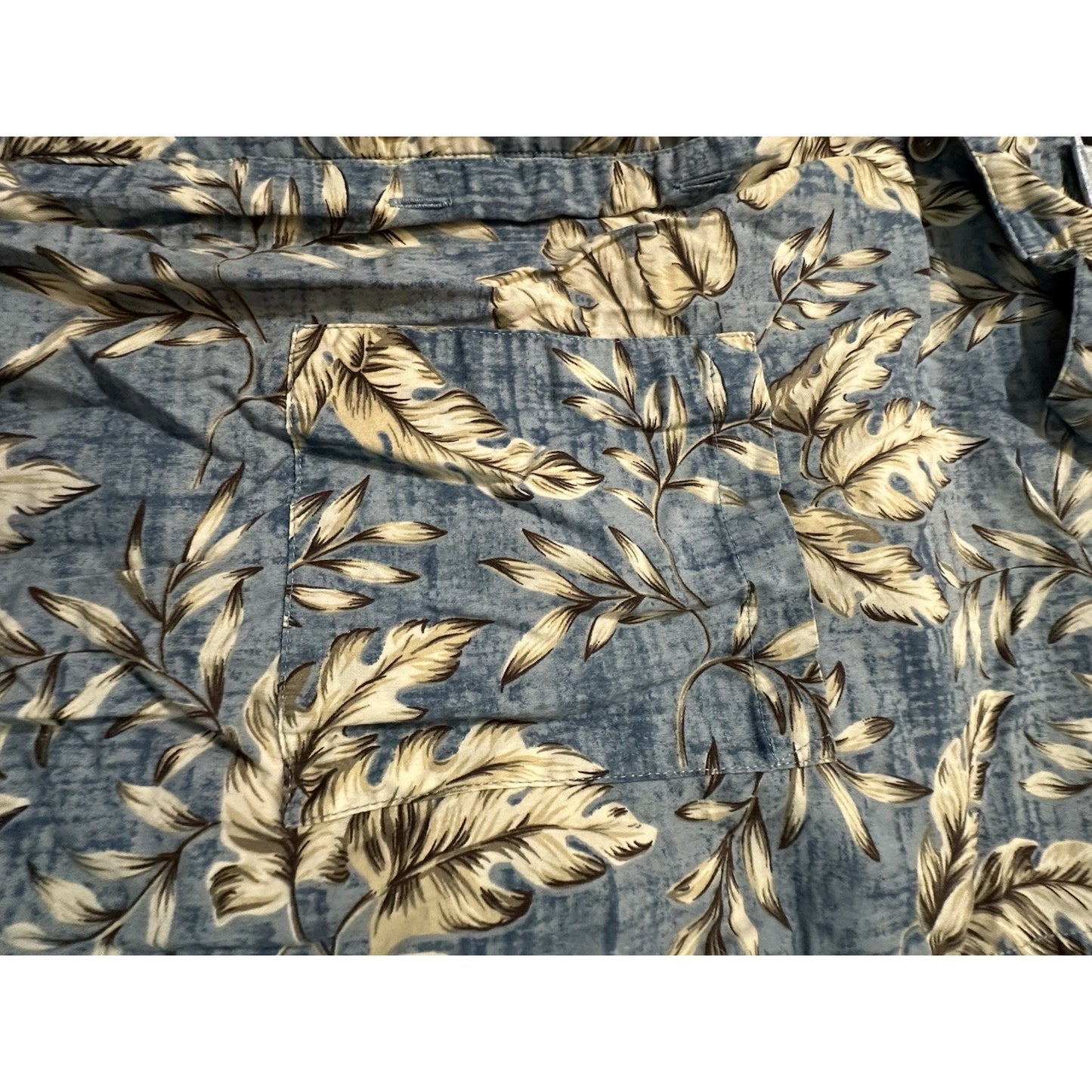 VTG Ocean Pacific OP Hawaiian Shirt Mens XXL 2XL Cotton Blue Floral Aloha Surf