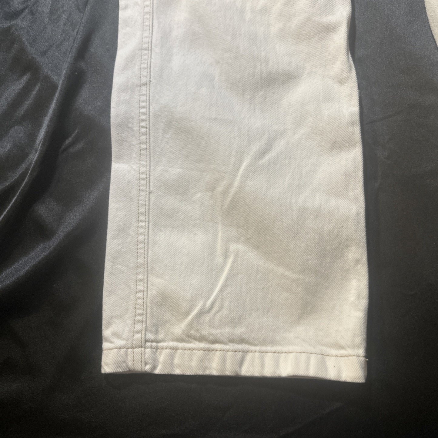 BDG White Denim Cargo Skate Pants 29x32 Women’s Elastic Waist Turkey 100% Cotton