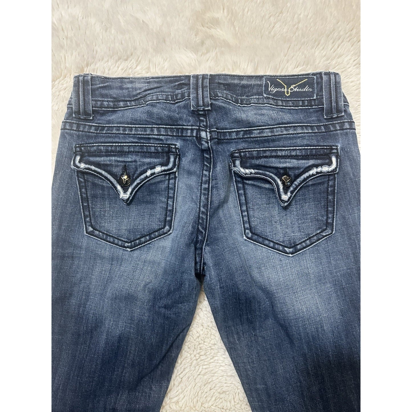 Vigoss Studio Women’s Denim Blue Jeans P20876 Size 5/6 28x32 NY Bootcut Y2K