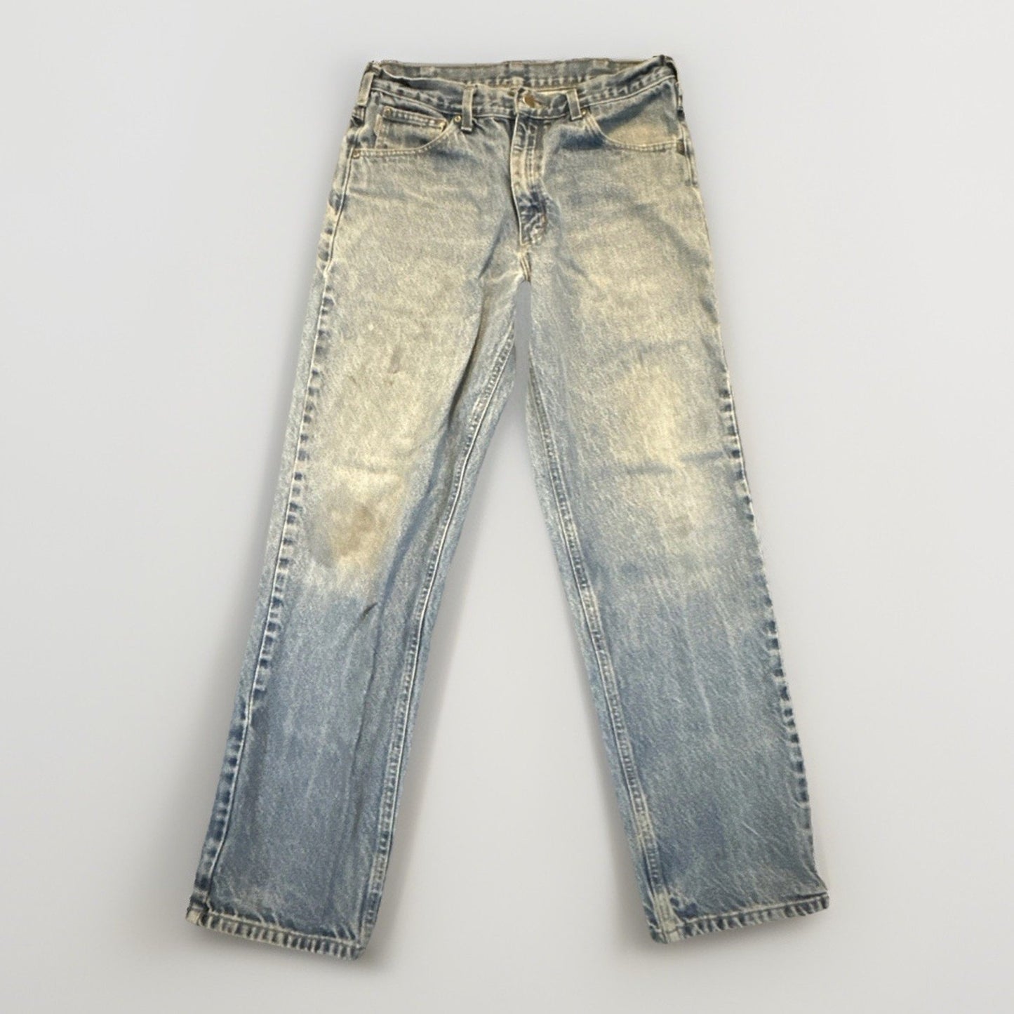 Vtg Carhartt Blue Denim Jeans Mens 34x32 B17-STW Relaxed Jeans Stonewash 1B11