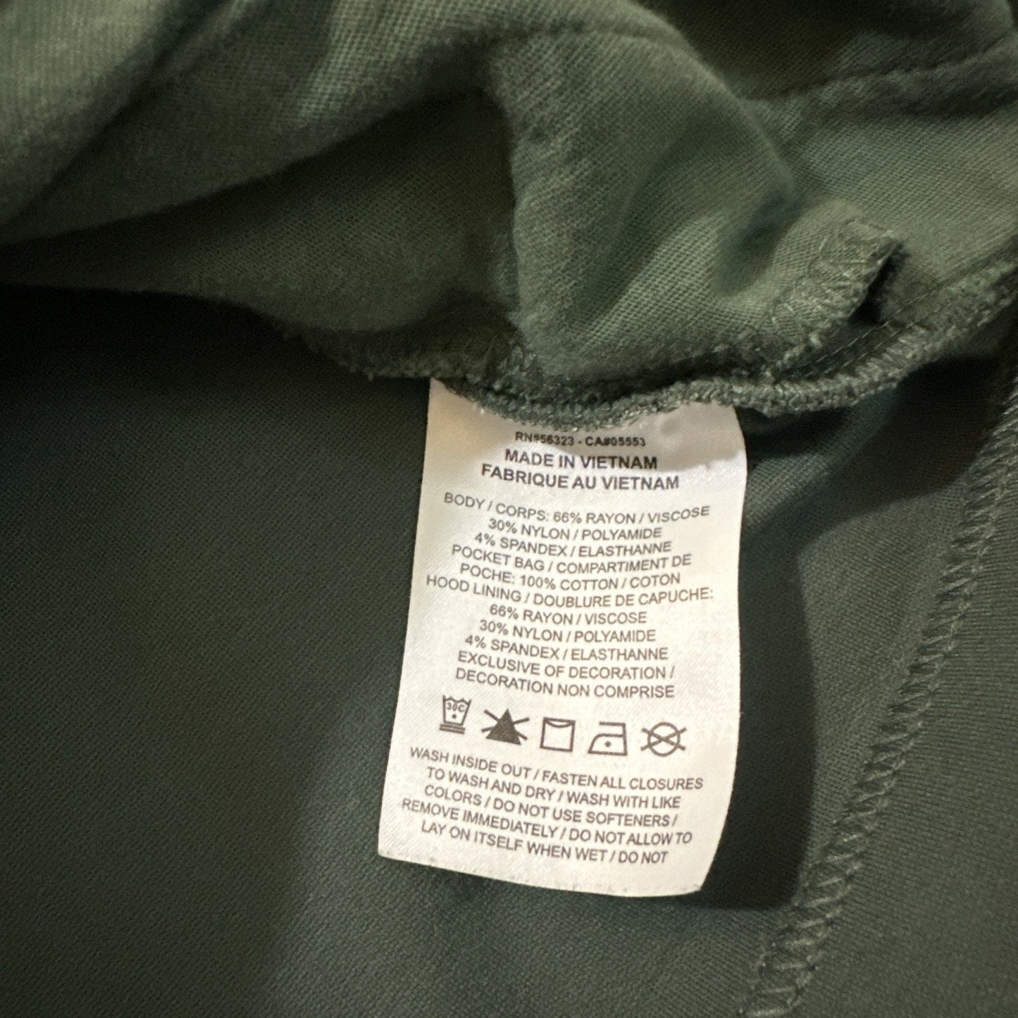 Nike Full Zip Thick Athletic Jacket RARE Mens L 23" Olive Green Zip Pockets 1A12