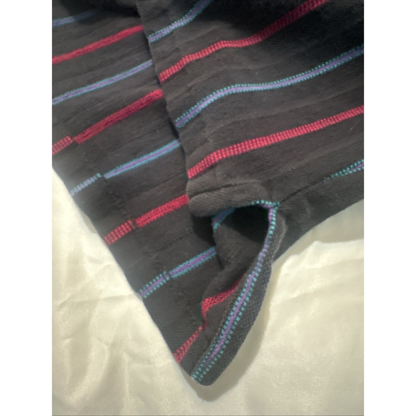 Vtg Lobo Pendleton Polo Tee Black Striped Mens L Bowling T Shirt USA MADE 1D21
