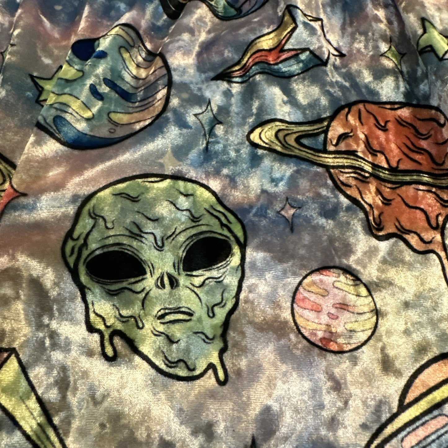 RETIRED Electro Threads Alien Elastic Shorts Mens 32 Quality USA Velour 1B08