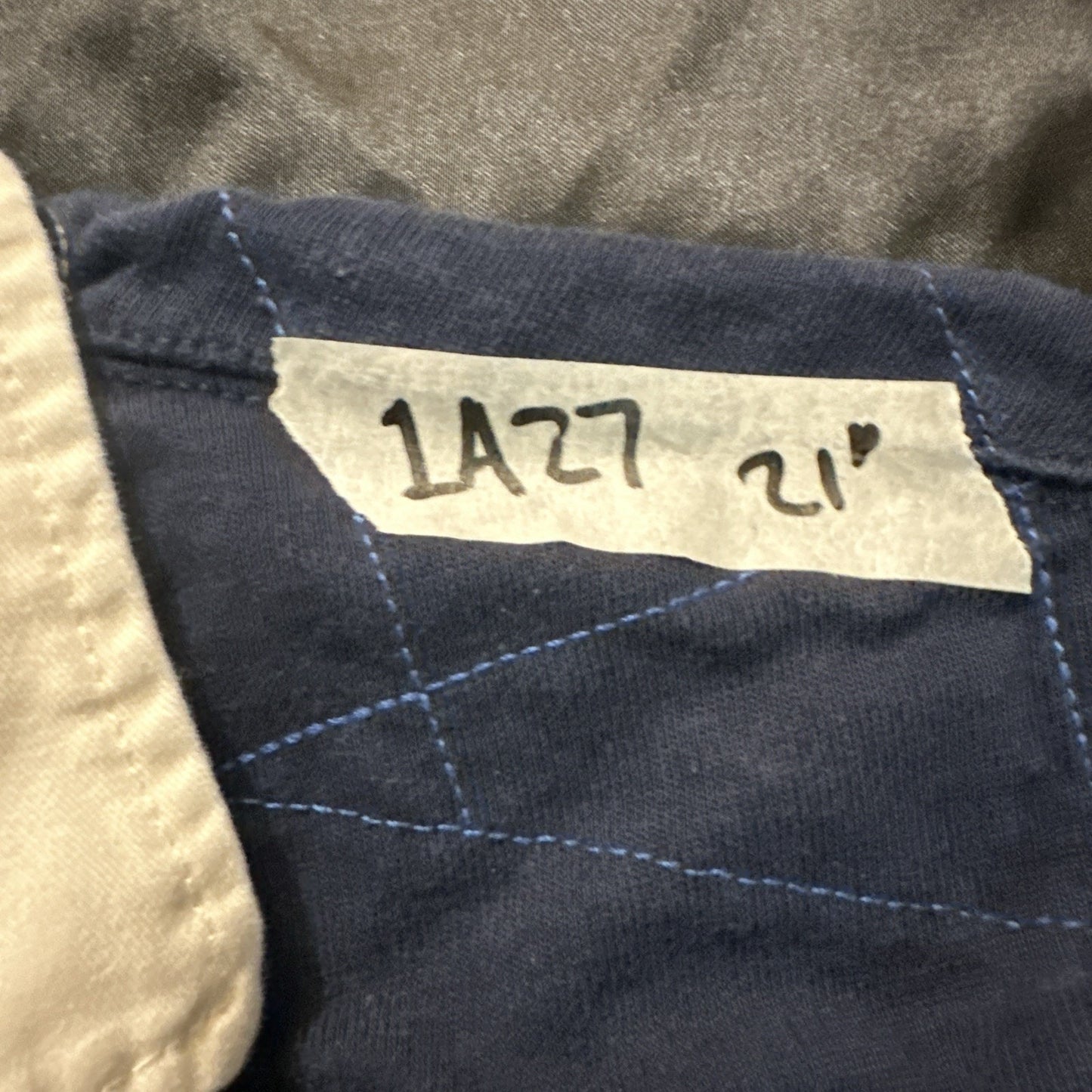 Eddie Bauer Wide Strip Long Sleeve Polo Tee Mens Small Polo Blue Cotton 1A27