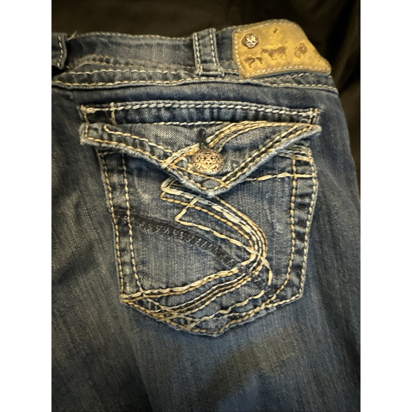 Silver Jeans Y2K Fashion Distressed Women's 30x32 Embroidered Bootcut Fair 1B26