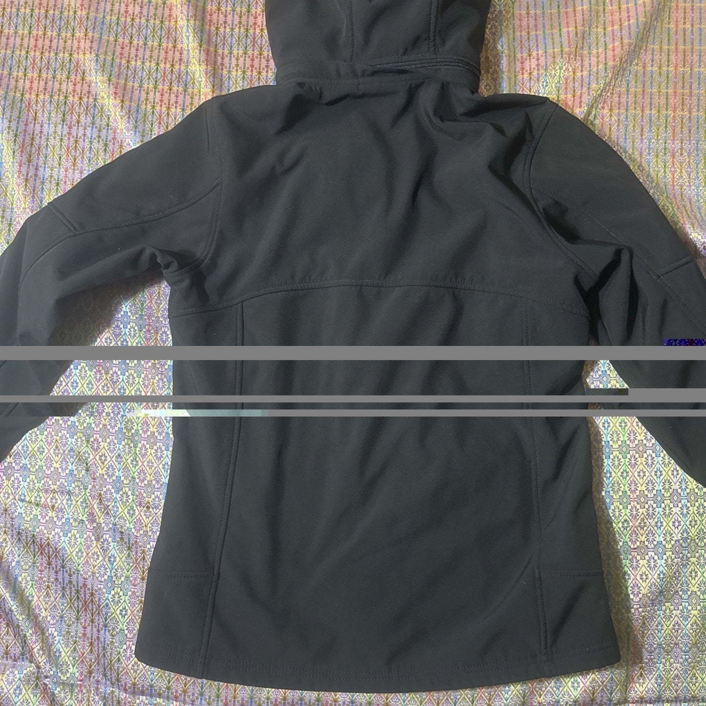 Reebok Black Waterproof Zip Jacket Youth L (14/16) Fleece Lined Pink Accents