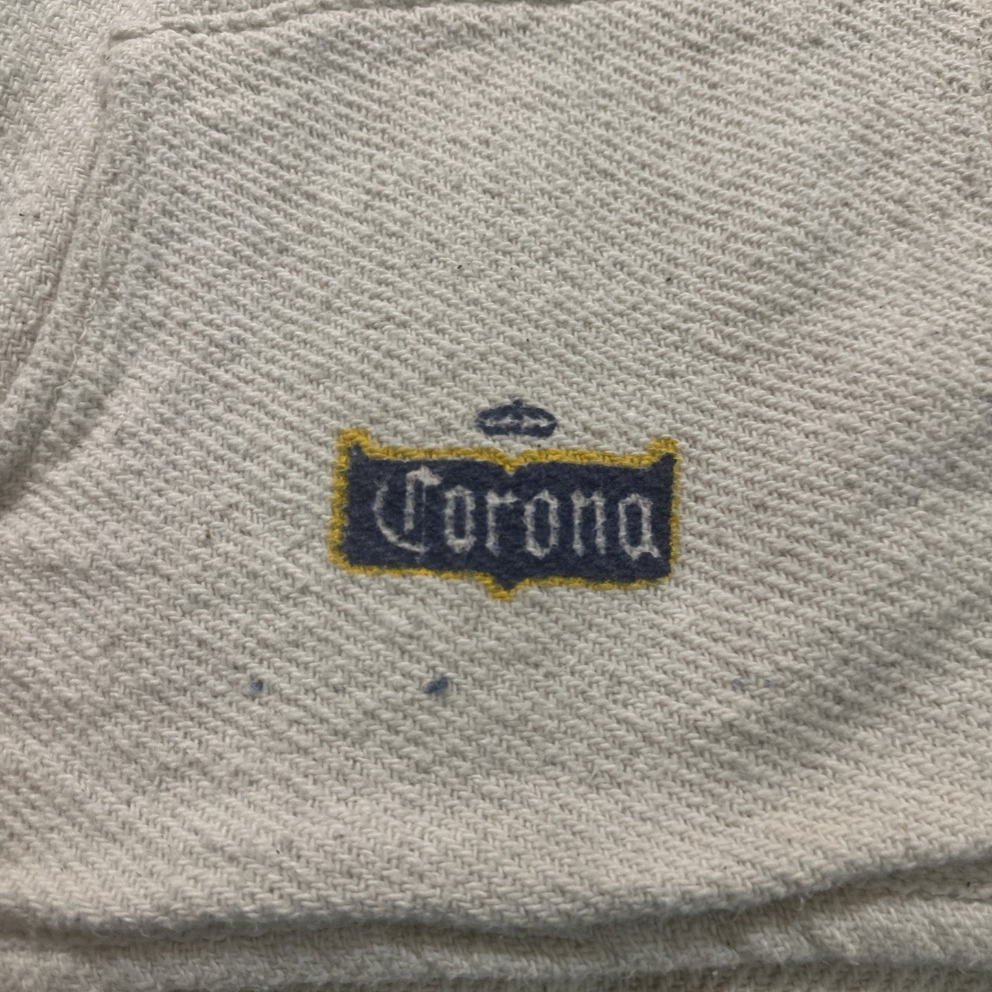 Vtg Corona Beer Beach Club Ivory Pullover Sweater Unisex M Cotton 20" PTP 1A09
