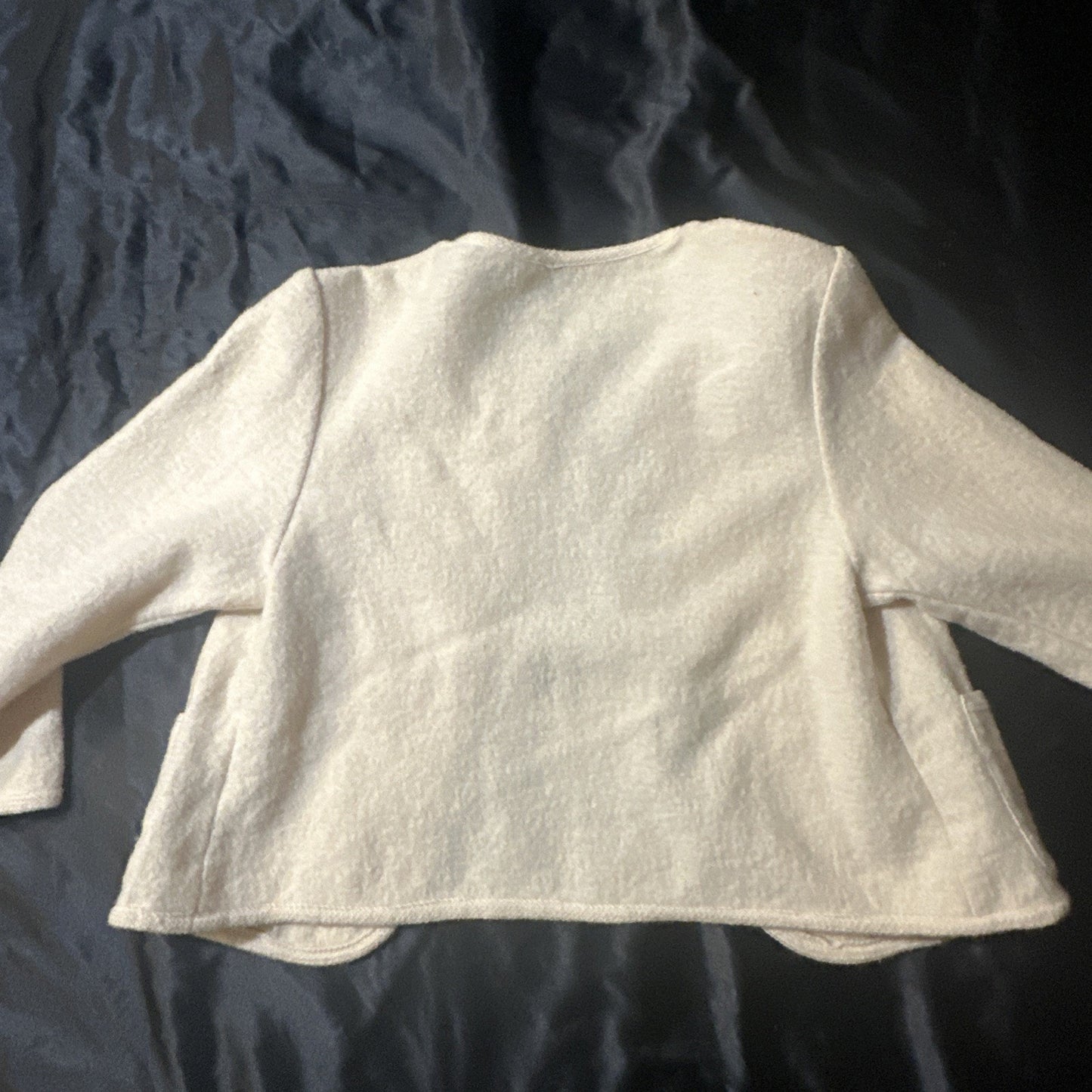 Vtg Wool Cardigan Sweater Women’s XS PTP 17.5 Long Sleeve Button Front Abalone