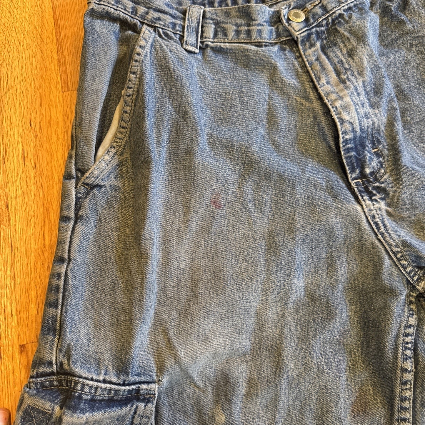 Wrangler Cargo Jeans Men Size 32x32 Pockets Straight Leg E3