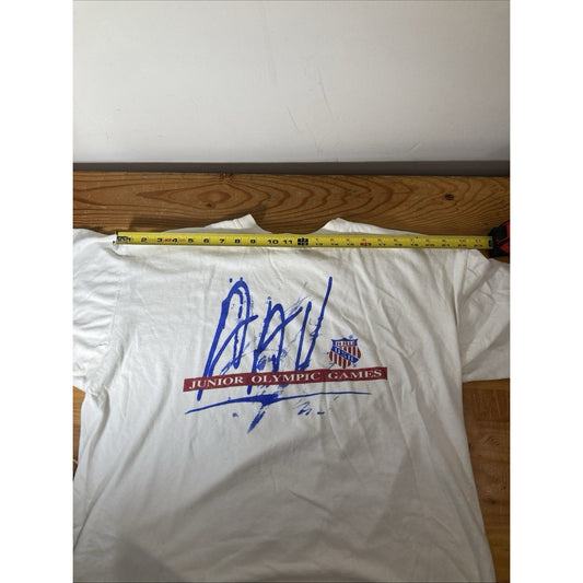 AAU Junior Olympics Games T Shirt USA Made Single Stitch Size XL B6
