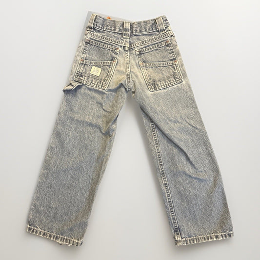 Vtg Lee Blue Denim Carpenter Jeans 20"Wx19.5"L Youth 8 Distressed Adjustable1B28