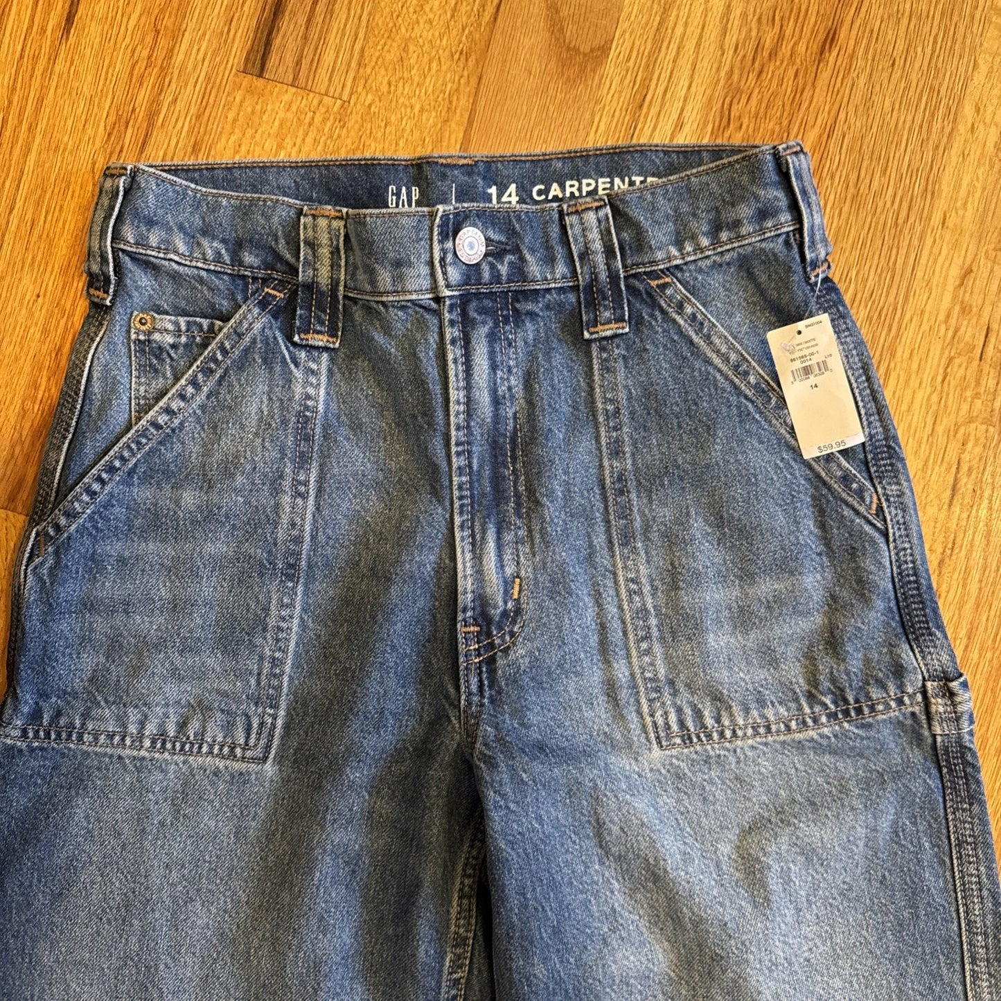 GAP Teen 14 Carpenter Jeans Standard Wide Leg Baggy Y2K NWT Retail $59 A3
