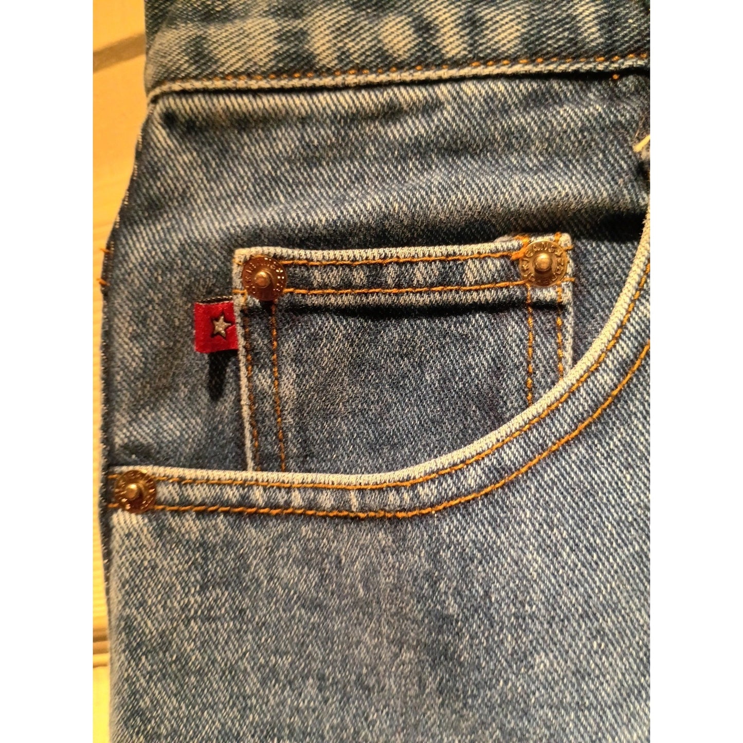 Zana Di Womens Flared Leg Dark Blue Denim Jeans Size 16 Y2K (Hemmed) C8