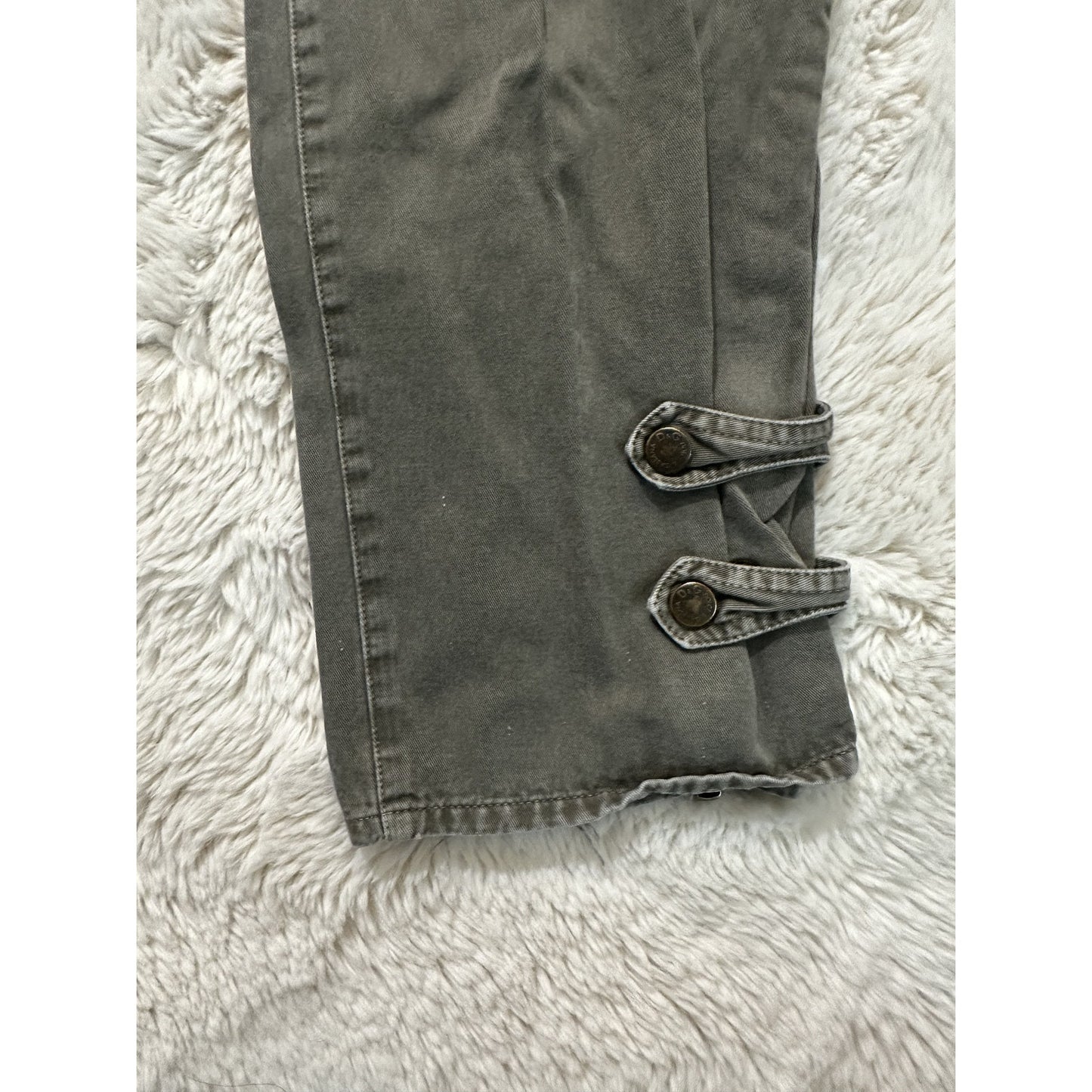 Y2K Dolce & Gabbana Olive Green Pants 30x33 Zippers Moto Cargo Utility Military