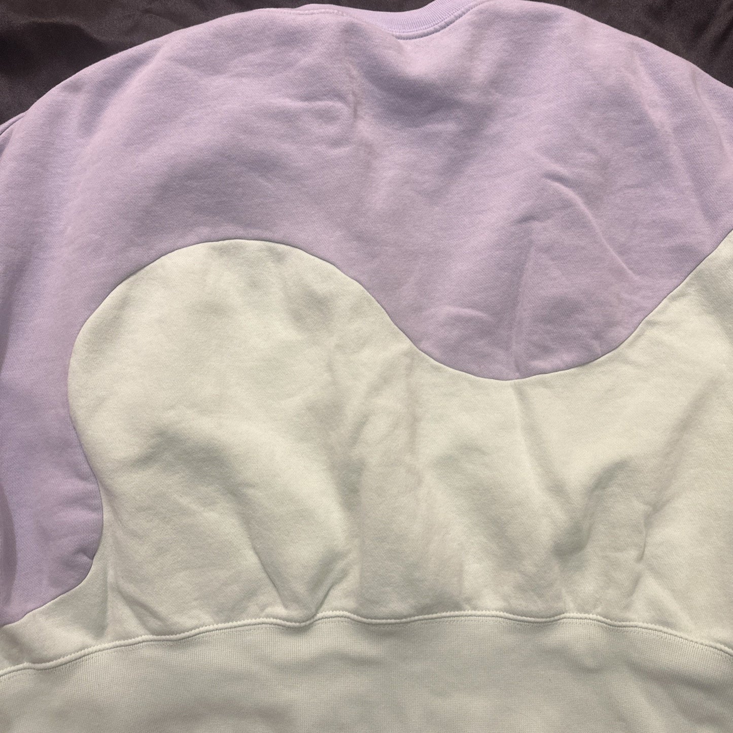 Nike Oversize Women's M Be As You Are Cropped Sweater Purple Green Cloud 1A25