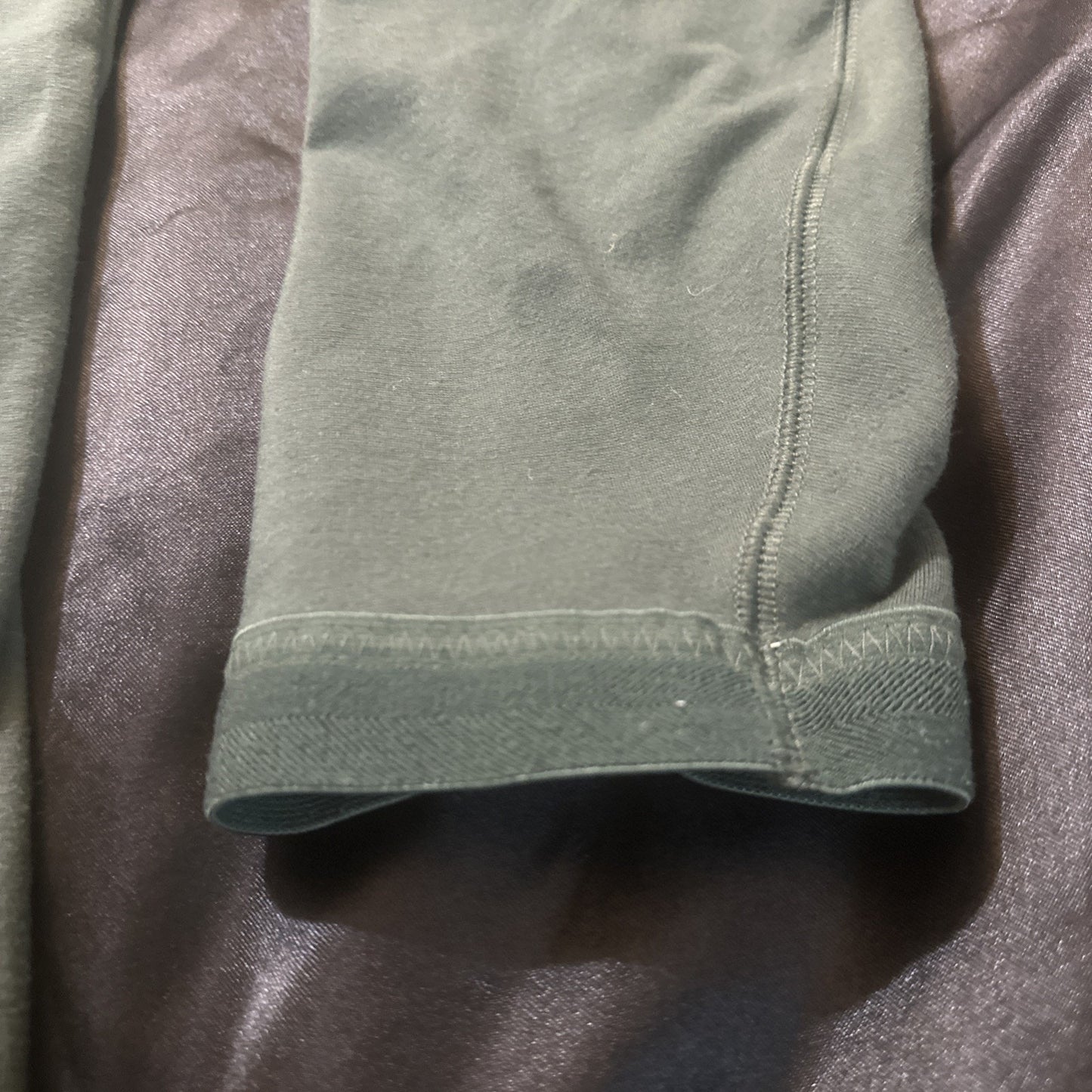 Nike Full Zip Thick Athletic Jacket RARE Mens L 23" Olive Green Zip Pockets 1A12