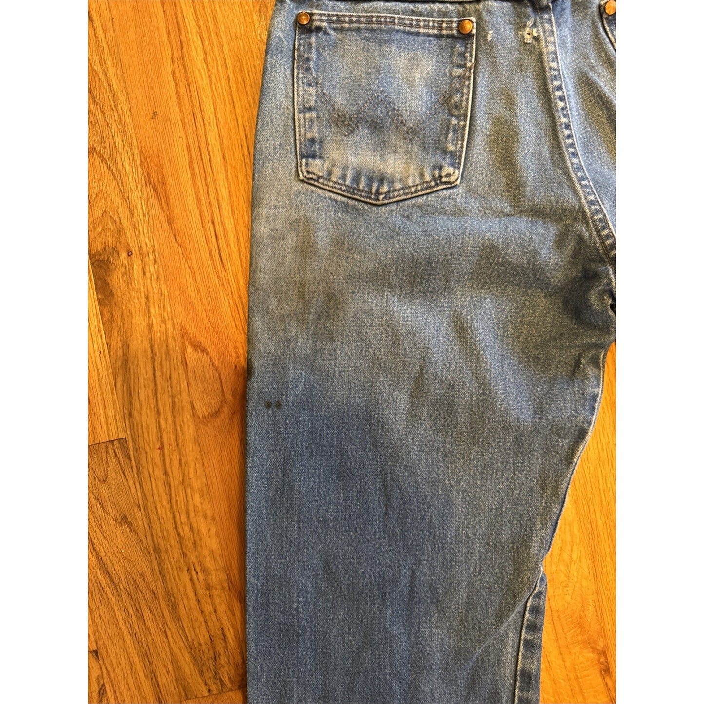 Wrangler 12MWZPW Men's High Waste Vtg Jeans Straight Leg Fair Mexico 32x36 A3